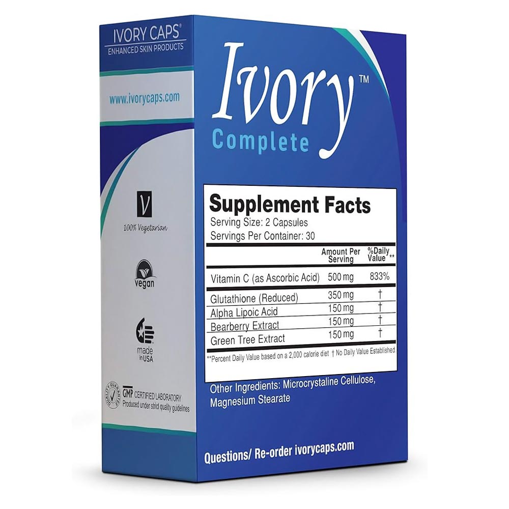 ايفوري كابس الكامل جلوتاثيون وفيتامين سي ايفوري كابس الكامل جلوتاثيون وفيتامين سي